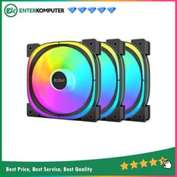 PCCooler EF120 ARGB Black - Triple Pack (3Pcs x 120mm Fan)