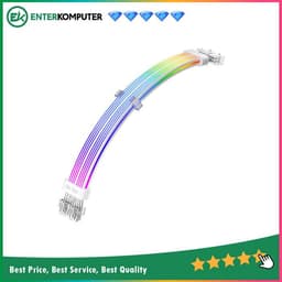 1STPLAYER CC RGB Cable (6+2) 8PIN x2 - NC2-8P WHITE - Double Sided Lighting - Support 5v RGB Sync with Motherboard (ARGB)