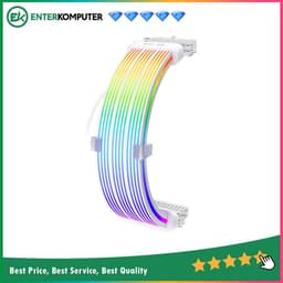 1STPLAYER CC RGB Cable 24PIN - NC24P WHITE - Double Sided Lighting - Support 5v RGB Sync with Motherboard (ARGB)