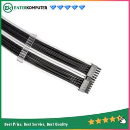 1STPLAYER STEAMPUNK MOD Sleeved Extension Cable Black+White - 24Pin ATX Extension Cable, 2x 8Pin(4+4) EPS Cable, 2x 8Pin(6+2) PCI-e Cable
