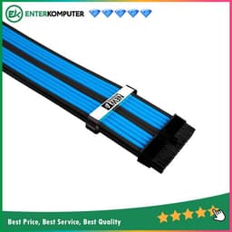 1STPLAYER STEAMPUNK MOD Sleeved Extension Cable Black+Blue - 24Pin ATX Extension Cable, 2x 8Pin(4+4) EPS Cable, 2x 8Pin(6+2) PCI-e Cable