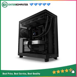 NZXT H6 Flow Black - Compact Dual-Chamber Mid-Tower Airflow Case