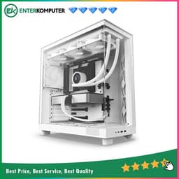 NZXT H6 Flow White - Compact Dual-Chamber Mid-Tower Airflow Case