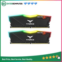 Team Delta DDR4 RGB PC25600 3200Mhz Dual Channel 16GB (2x8GB) 16-20-20-40 - TF3D416G3200HC16FDC01 - Black Heatspreader