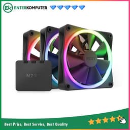 NZXT F120 RGB Triple Pack - Matte Black (3 x 120mm RGB Fans & Controller)