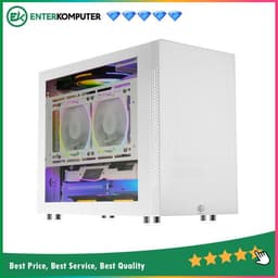 CUBE GAMING AXEL V2.0 GLASS WHITE - SIDE TEMPERED GLASS - WITH TYPE C 3.1 - MINI CASE - MOTHERBOARD MINI ITX & MATX COMPATIBLE