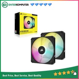 Corsair iCUE AF120 RGB Slim PWM (Twin Pack) - With Lighting Node CORE - 12CM Fan