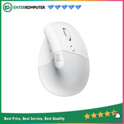 Logitech Lift Vertical Ergonomic Mouse - Off-white