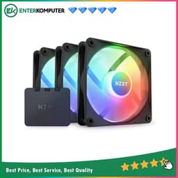 NZXT F120 RGB Core Triple Pack - Matte Black (3 x 120mm Hub-Mounted RGB Fans & Controller)