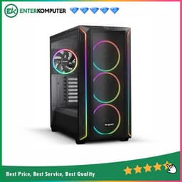 be quiet! Gaming Case SHADOW BASE 800 FX Black - Side Tempered Glass - FREE 3 PCS Light Wings 140mm PWM ARGB Fans + 1 PC Light Wings 140mm PWM ARGB Fan - Type C 3.2 Ready