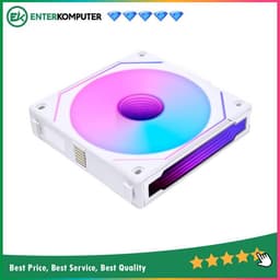 LIAN LI UNI FAN SL-INFINITY 120 Reverse Blade WHITE - SINGLE FAN - 12CM ARGB FAN - Infinity Mirror ARGB Fan