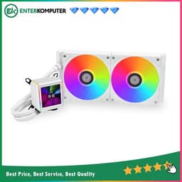 LIAN LI GALAHAD II LCD 280 WHITE with 2.88†IPS LCD Screen - Asetek 8th Gen Pump - AIO EXTREME COOLING - Daisy-Chained ARGB Fan