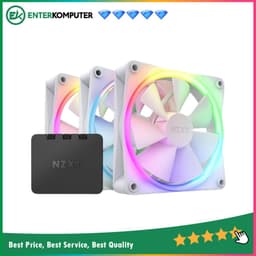 NZXT F120 RGB Triple Pack - Matte White (3 x 120mm RGB Fans & Controller)