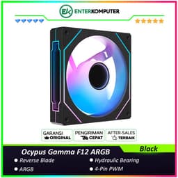 Ocypus Gamma F12 ARGB Black Reverse 12CM PWM Fan
