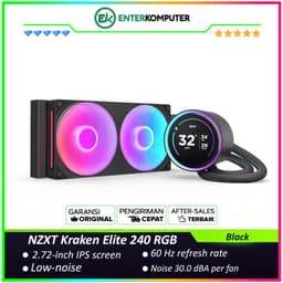NZXT Kraken Elite 240 RGB Black 240mm AIO Liquid Cooler with 2.72 IPS LCD & RGB