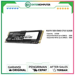 KLEVV SSD CRAS C715 512GB M.2 2280 NVMe PCle Gen3 x4 - K512GM2SP0-C7T - R3200MB/s W2000MB/s