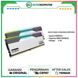 KLEVV CRAS V RGB ROG CERTIFIED DDR5 PC57600 7200MHz 48GB (2x24GB) 34-44-44-84 - KD5KGUD80-72B340P