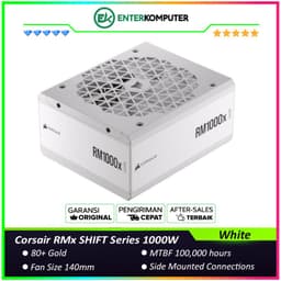 Corsair RMx SHIFT White Series 1000W ATX 3.0 Certified (PCIe5.0) 80+ Gold - Fully Modular
