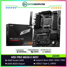 MSI PRO B650-S WIFI (AM5, AMD B650, DDR5, USB3.2 Type-C, SATA3)