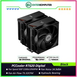 PCCooler RT620 Digital Dual Tower CPU Cooler with Smart Digital Monitor