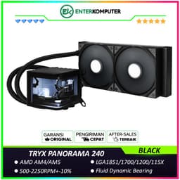TRYX PANORAMA 240 BLACK L-shaped AMOLED Screen Liquid Cooler