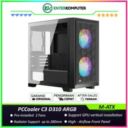 PCCooler C3 D310 Black ARGB - Tempered Glass