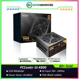 PCCooler GI-K800 800W 80+ Gold Flat Black Cable - Full Modular