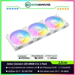 Antec Connect 120 ARGB WHITE 3 in 1 Pack - 12CM ARGB PWM FAN with Daisy Chain Features