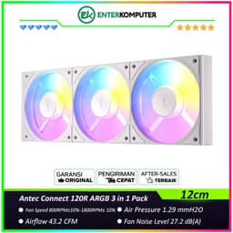 Antec Connect 120R ARGB WHITE 3 in 1 Pack - 12CM ARGB Reverse PWM FAN with Daisy Chain Features