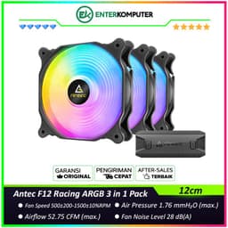 Antec F12 Racing ARGB 3 in 1 Pack with ARGB & PWM Controller - 12CM ARGB PWM FAN