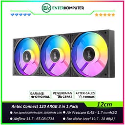 Antec Connect 120 ARGB 3 in 1 Pack - 12CM ARGB PWM FAN with Daisy Chain Features