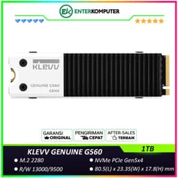 KLEVV SSD GENUINE G560 1TB M.2 2280 NVMe PCle Gen5 x4 - K01TBM2SP0-G56 - R13000MB/s W9500MB/s