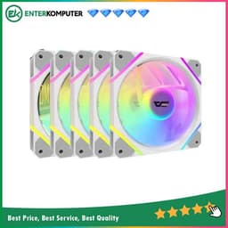 Aigo DarkFlash DM12 PRO White 12CM PWM A-RGB Fan (5 x 12CM Fan A-RGB)