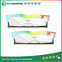 Team T-Force Delta RGB White DDR4 PC25600 3200MHz 64GB (2x32GB) 16-18-18-38 - TF4D464G3200HC16CDC01