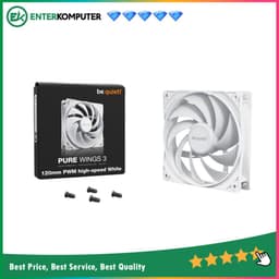 be quiet! Pure Wings 3 White Version - 120mm PWM High-Speed - Great Performance and Quiet Cooling