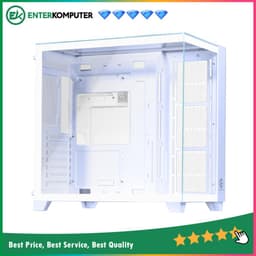 CUBE GAMING VAONT WHITE - ATX Gaming Case - Panoramic View - Front-Top & Left 3 Sided Tempered Glass - Dust Filter