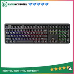 1STPLAYER DK6.0 Black - Gaming Mechanical Keyboard 108 Keys Layout (Blue Switch) - Gasket Structure - RGB Backligting - ABS Keycap - Side Decorative Light Design