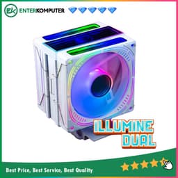 CUBE GAMING ILLUMINE - Mirror RGB TOP Cover - 6 Copper Heat Pipes - Dual Fan 12CM Infinity ARGB - Metal Bracket - Universal Socket (AM5 Ready)