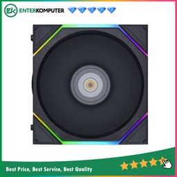 LIAN LI UNI FAN TL120 BLACK Single Pack - ART of Cooling Redefined - Dual Zone Lighting Effects - Customisable Fan Speed and Dazzle with Infinity Mirror