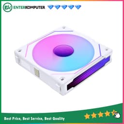 LIAN LI UNI FAN SL-INFINITY 140 Reverse Blade WHITE - SINGLE FAN - 14CM ARGB FAN - Infinity Mirror ARGB Fan