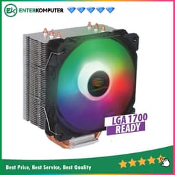 CUBE GAMING BREEZE Single CPU Cooler - Single Fan 12CM ARGB - 4 Copper Heat Pipes - Universal Socket (AM5 Ready) - Best Deals On March!!!