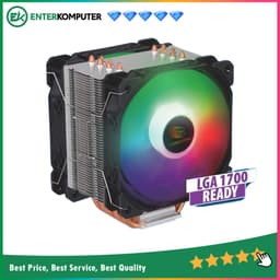 CUBE GAMING BREEZE DUAL CPU Cooler - Dual Fan 12CM ARGB - 6 Copper Heat Pipes - Universal Socket (AM5 Ready)