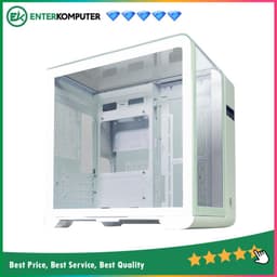 CUBE GAMING ATHOS WHITE - mATX Gaming Case - Front-Top Stylish Curve & Left Side Tempered Glass - Aesthetic Dual Chamber Design - Airflow Potential - Panoramic View with Minimalist Display Front It!