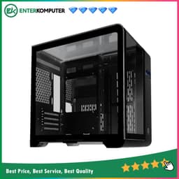 CUBE GAMING ATHOS BLACK - mATX Gaming Case - Front-Top Stylish Curve & Left Side Tempered Glass - Aesthetic Dual Chamber Design - Airflow Potential - Panoramic View with Minimalist Display Front It!