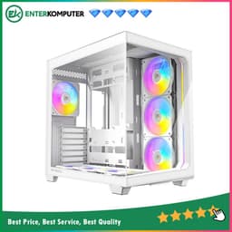 Antec CONSTELLATION C5 WHITE ARGB - Mid-Tower Gaming Case - Stylish Front Panel - Dual Chamber Design - 4mm Tempered Glass Side Panel - Type-C 3.2 Gen 2 Ready - Free 6Pcs 120mm PWM ARGB Fans Reverse + 1Pcs 120mm PWM ARGB Fans