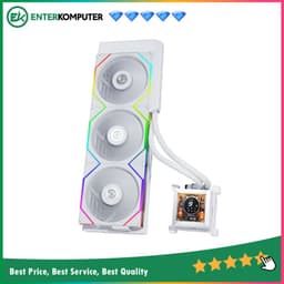 LIAN LI Hydroshift LCD AIO 360TL WHITE with 2.88†IPS LCD Screen - Enhanced Display - Unleash Power, Elevate Style & High Performance - Side-Mounted Design with Optimized Cable Managment