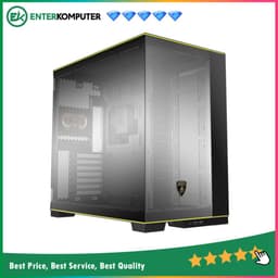 LIAN LI O11 DYNAMIC EVO RGB Automobili Lamborghini Edition - Authentic Carbon Fiber - LIMITED EDITION OF 6498 UNITS - FULL PERFORMANCE ON DISPLAY with 5†LCD Screen - 4.0MM Tempered Glass Front & Left Side Panel - USB Type C Included