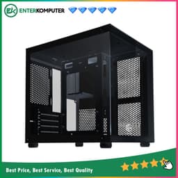 CUBE GAMING SHAFEL Lite S BLACK - mATX Gaming Case - Front & Left Side Tempered Glass - Mini Dual Chamber Design - Airflow Potential - Dust Filter