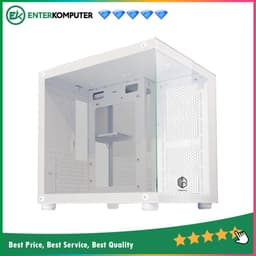 CUBE GAMING SHAFEL Lite S WHITE - mATX Gaming Case - All White Inside - Front & Left Side Tempered Glass - Mini Dual Chamber Design - Airflow Potential - Dust Filter