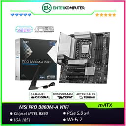 MSI PRO B860M-A WIFI (LGA1851, B860, DDR5, USB3.2 Gen2 Type-C, SATA3)